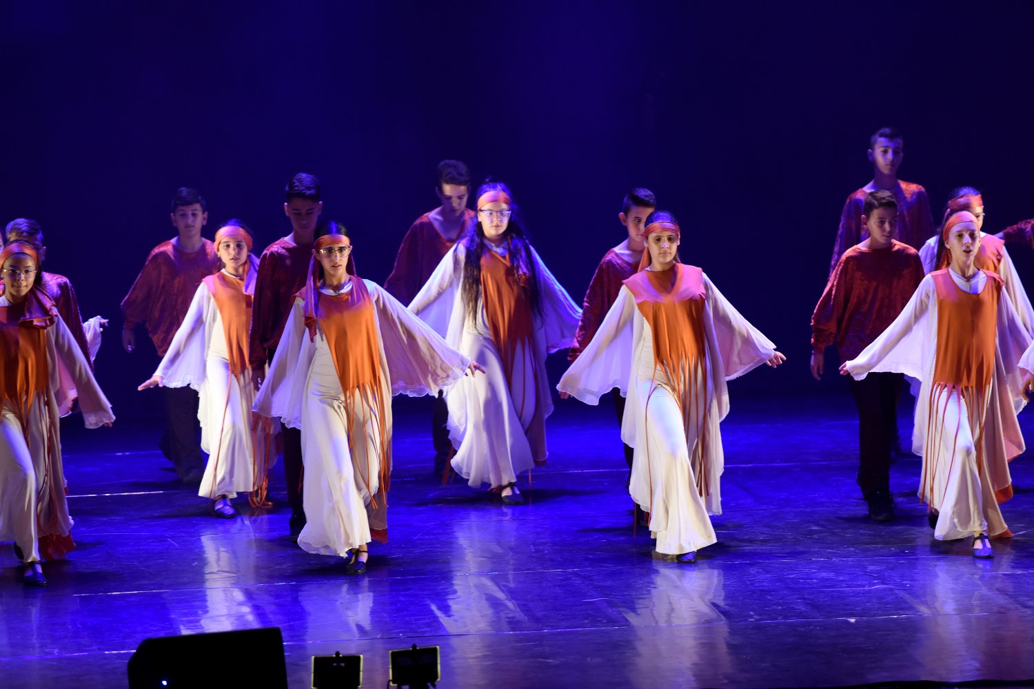 במקום השלישי בית הספר אלומות עם ריקוד שיר למעלות צילום: שי פיירשטיין