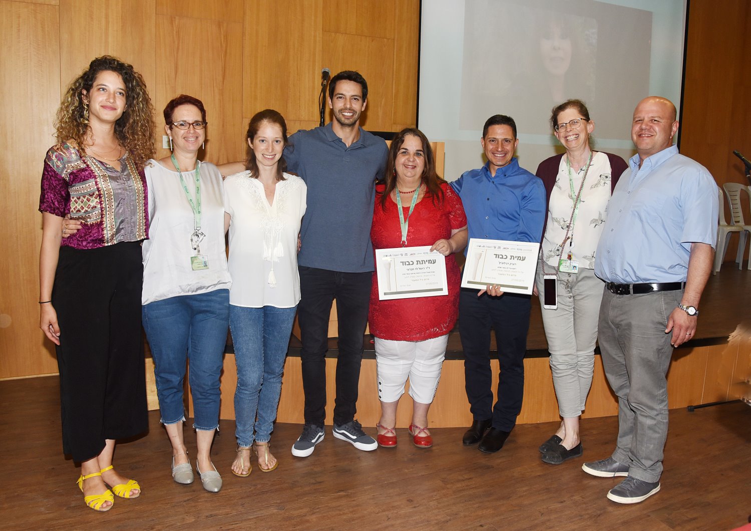 נציגי סורוקה ובן גוריון עם ראש עיריית באר שבע, רוביק דנילוביץ' | צילום: רחל דוד-סורוקה