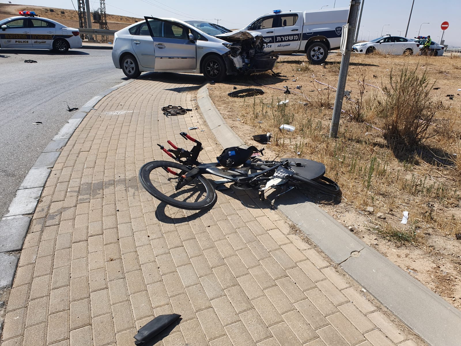 זירת האירוע צילום: דוברות המשטרה 