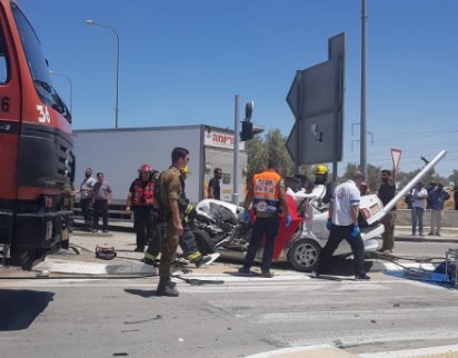 זירת התאונה. צילום: תיעוד מבצעי מד&quot;א