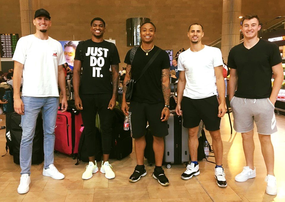 שחקני באר שבע בנתב&quot;ג אמש | צילום: הפועל באר שבע בכדורסל