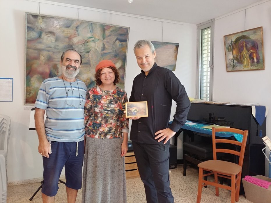 ואדים רפין עם יפים ואנה גיטרמן | צילום: רותי גיטרמן