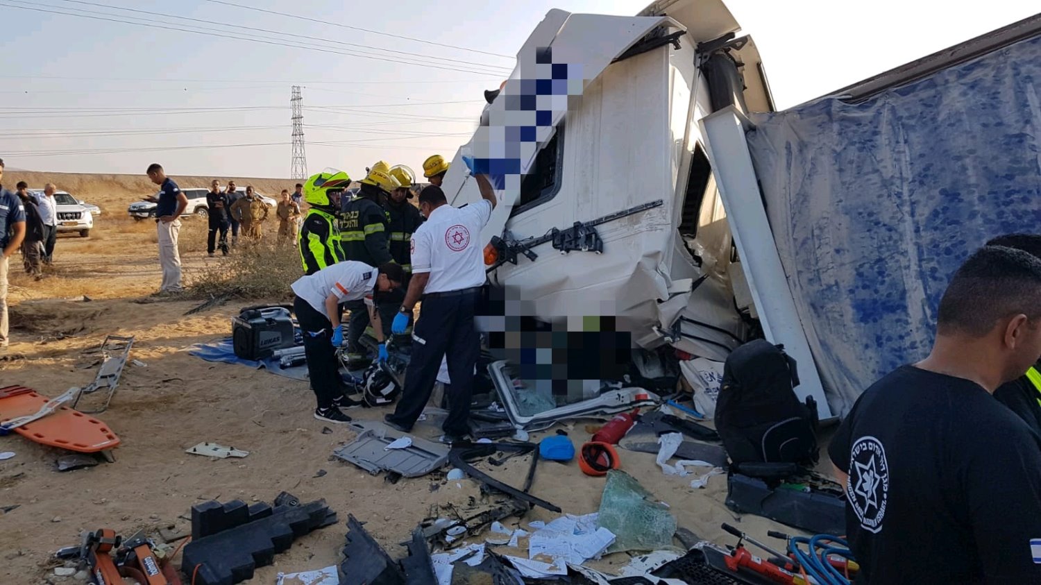 זירת התאונה | צילום: תיעוד מבצעי מד&quot;א