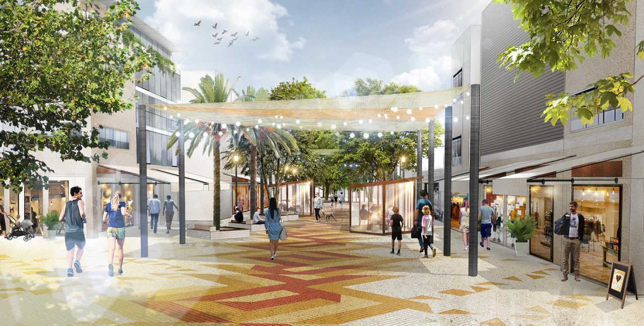 מדרחוב קקל הדמיה - קרדיט דרמן ורבקל אדריכלות בעמ 