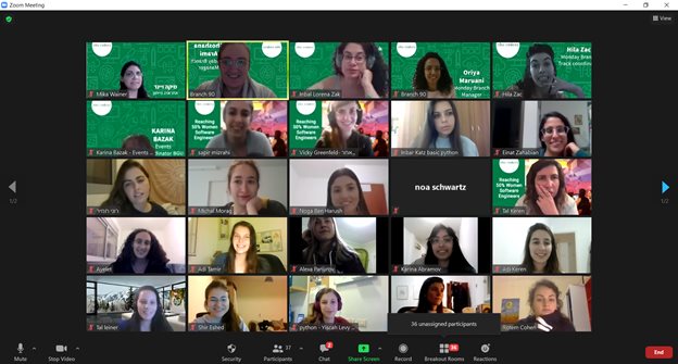 פעילות דרום באונליין. קרדיט: קהילת ;she codes