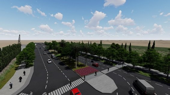 הדמיית שדרות אליהו נאוי. באדיבות עיריית באר שבע