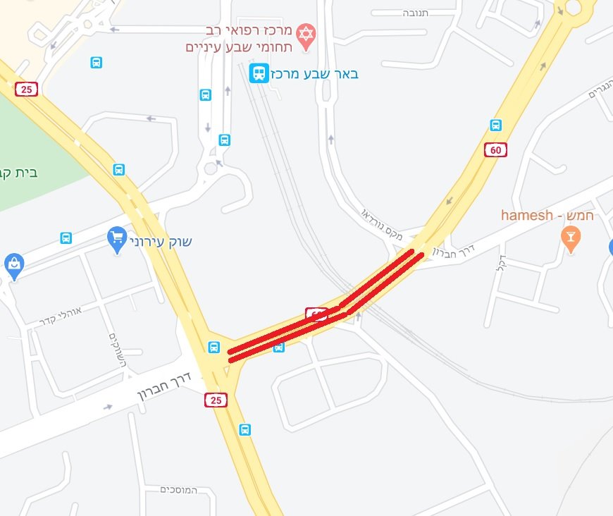 צילום מסך google maps