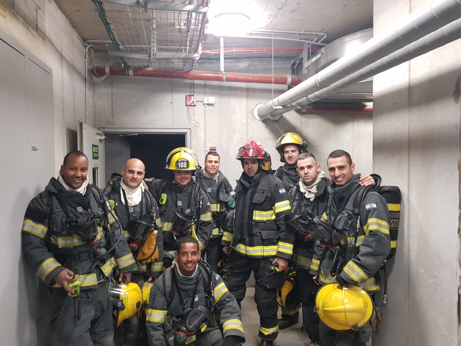 לוחמי האש של באר שבע. קרדיט: תיעוד מבצעי כבאות והצלה נגב