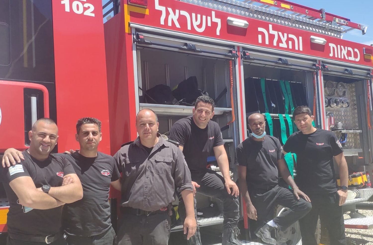 לוחמי האש של באר שבע. קרדיט: תיעוד מבצעי כבאות והצלה נגב