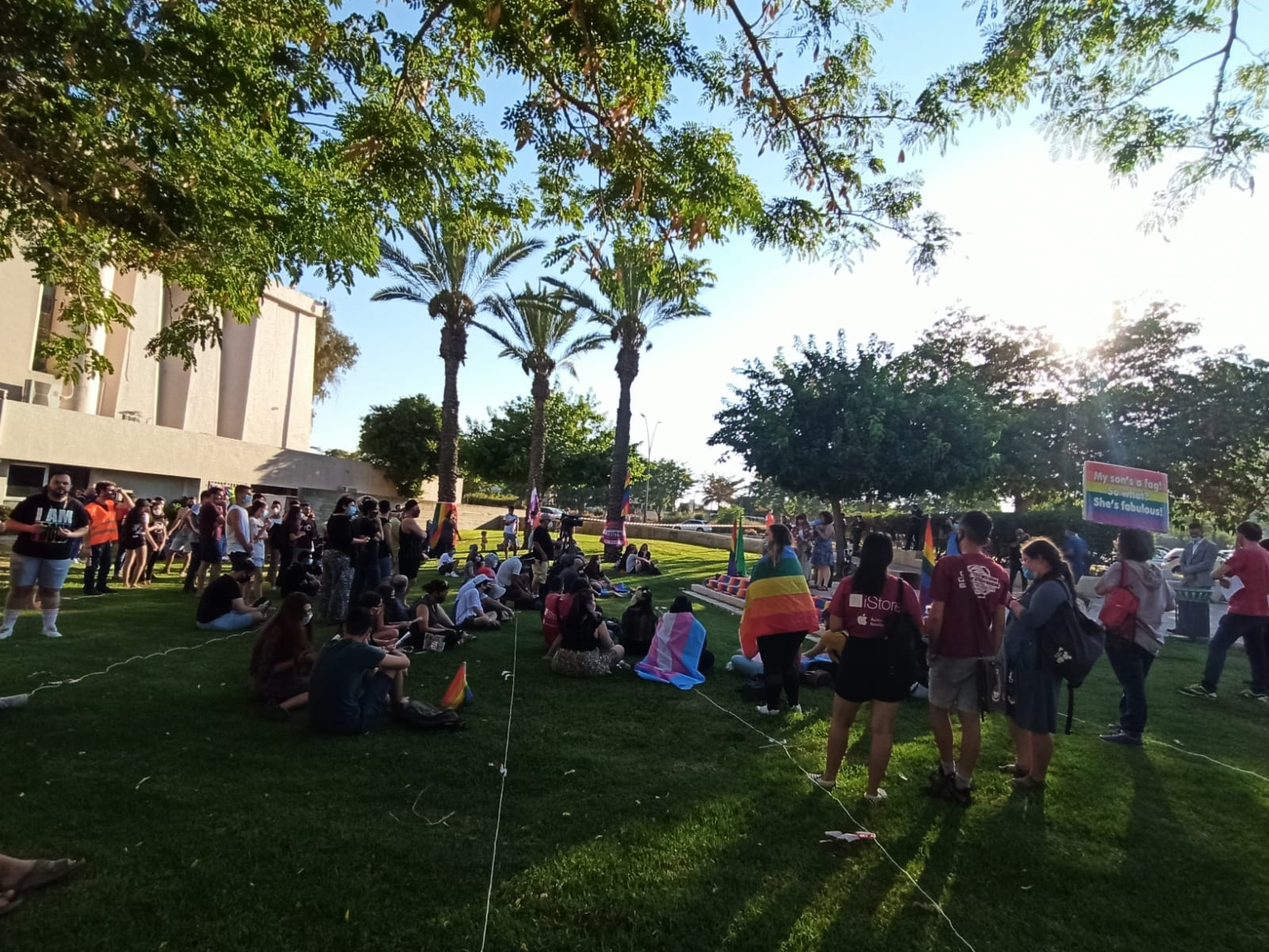 עצרת מחאה הקהילה הגאה בבאר שבע. צילום: יהלי אוזן