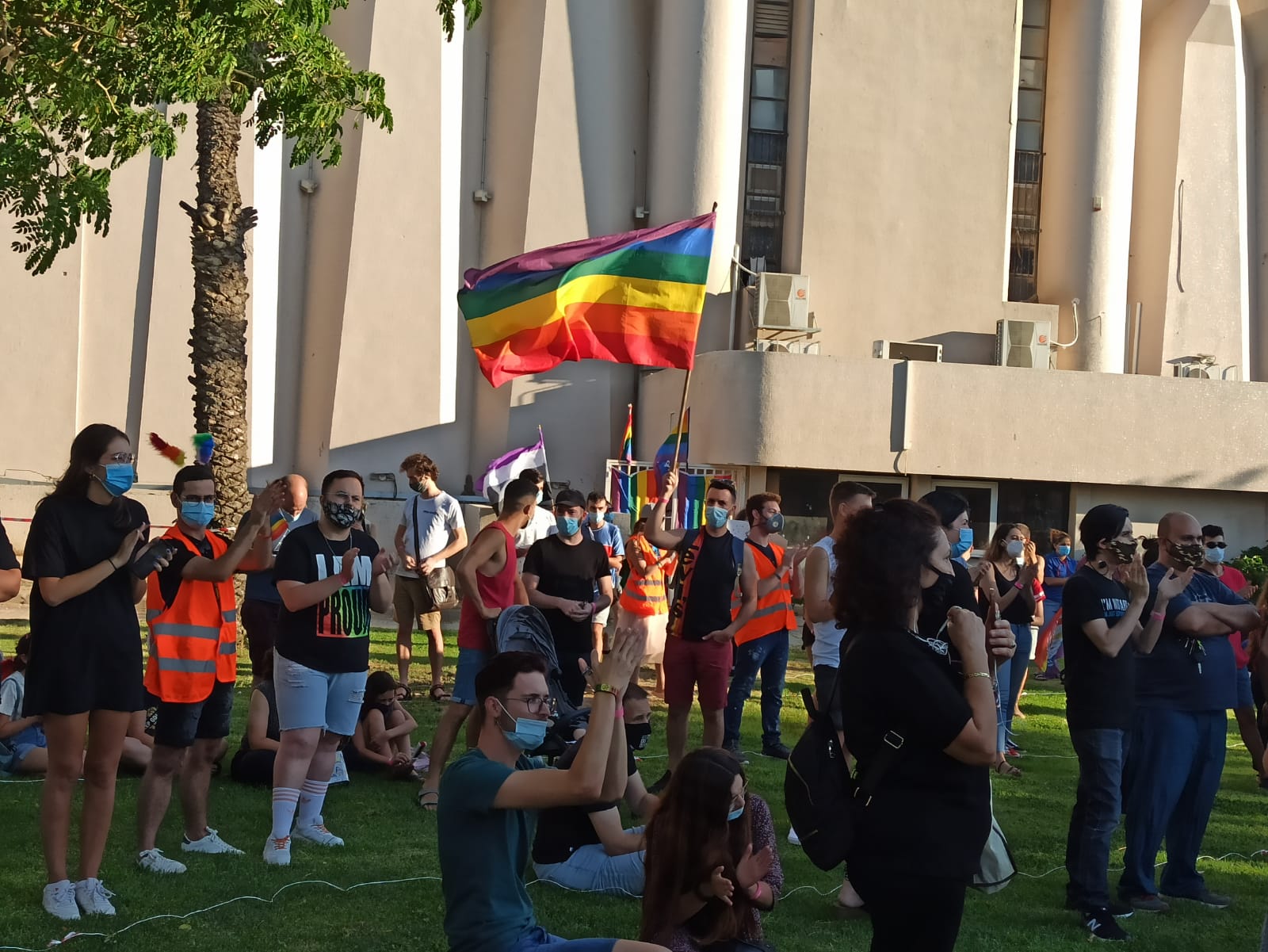 עצרת מחאה הקהילה הגאה בבאר שבע. צילום: יהלי אוזן