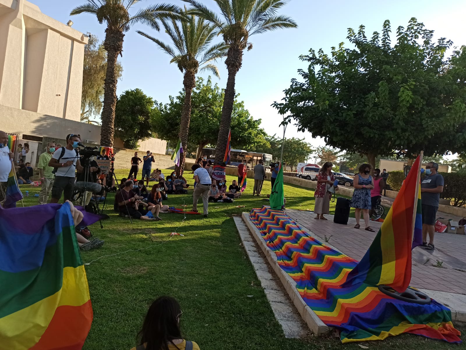 עצרת מחאה הקהילה הגאה בבאר שבע. צילום: יהלי אוזן