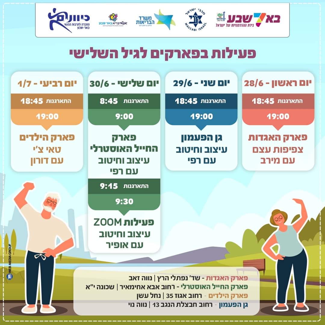 תוכנית הספורט לגיל השלישי צילום מתוך עמוד הפייסבוק של כיוונים 