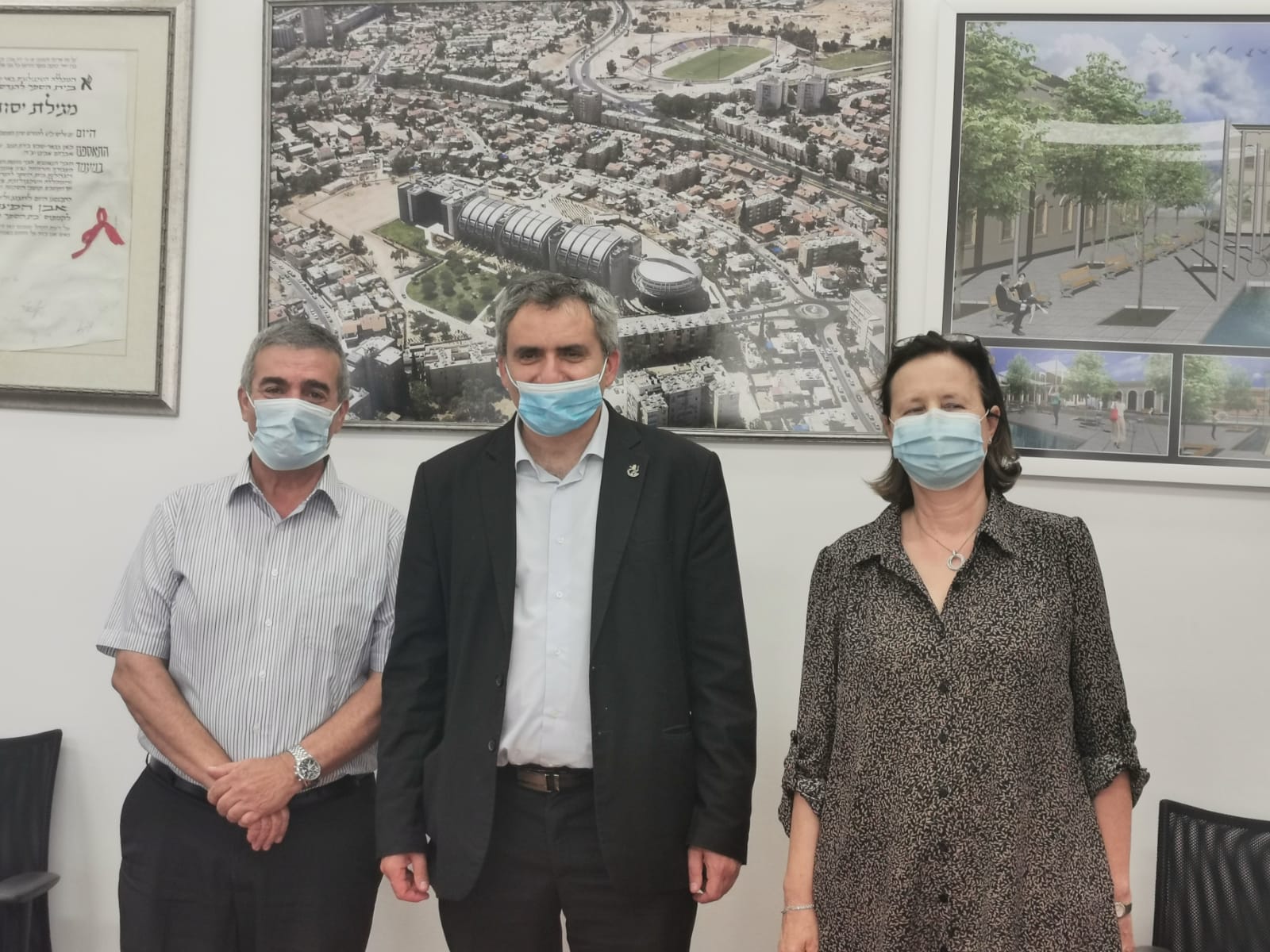 פרופ יפה זילברשץ השר זאב אלקין פרופ יהודה חדד 