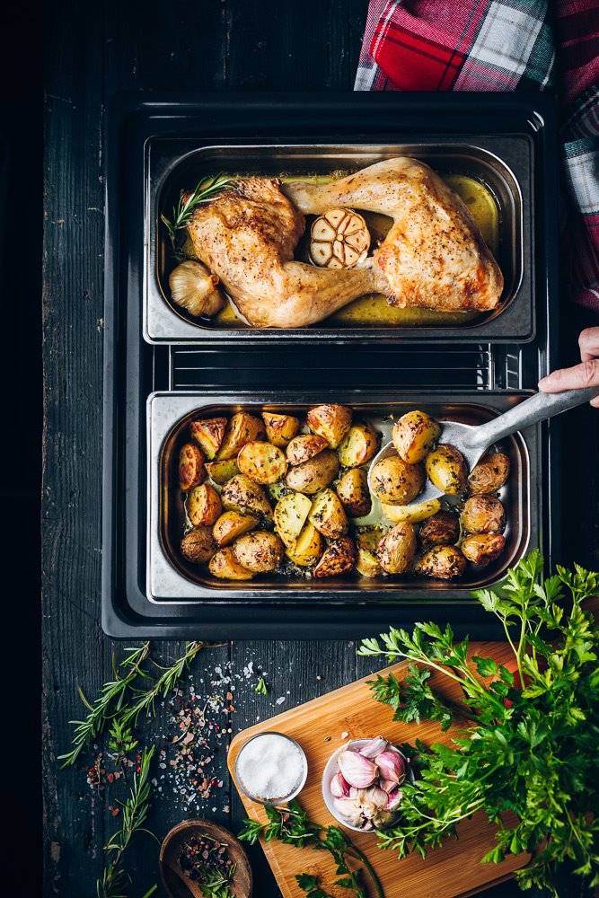 עוף ותפוחי אדמה מאודים צילום סטודיו TEKA