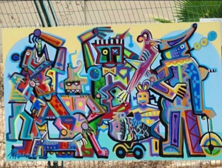 פרויקט האמנות של איציק מימון ברחוב החלוץ. צילום באדיבות מינהלת עיר עתיקה