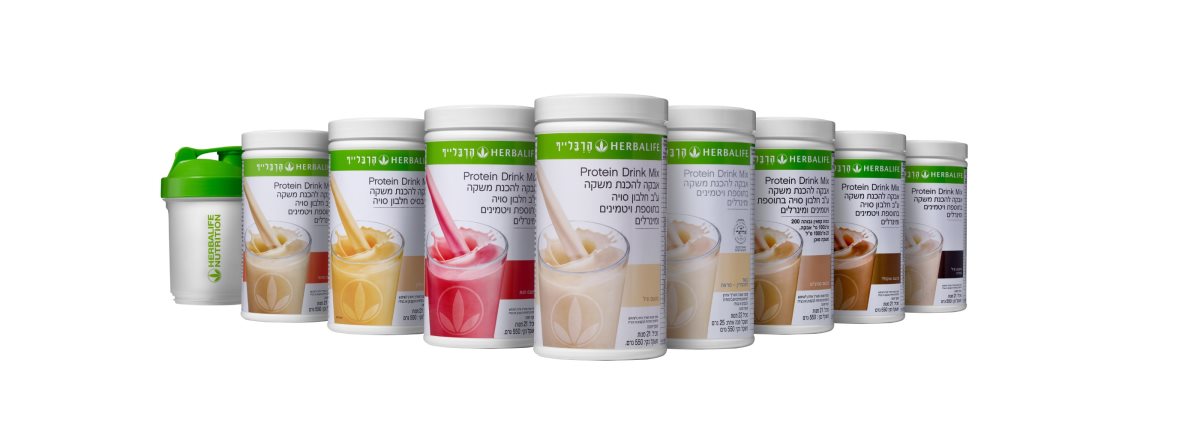 אבקה להכנת משקה חלבון הרבלייף 