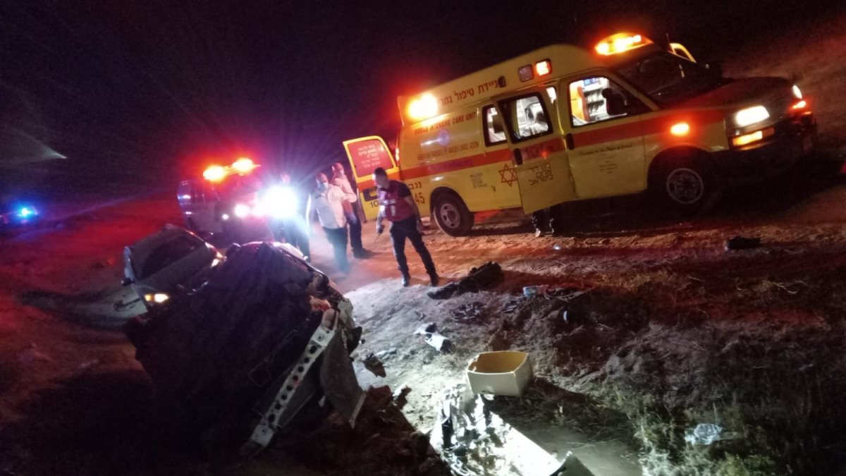 זירת התאונה. קרדיט - תיעוד מבצעי מד"א