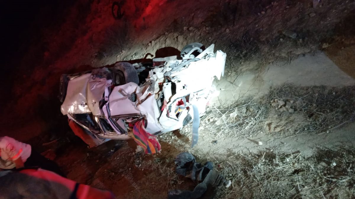 הרכב המחוץ בזירת התאונה באשל הנשיא. קרדיט - תיעוד מבצעי מד"א