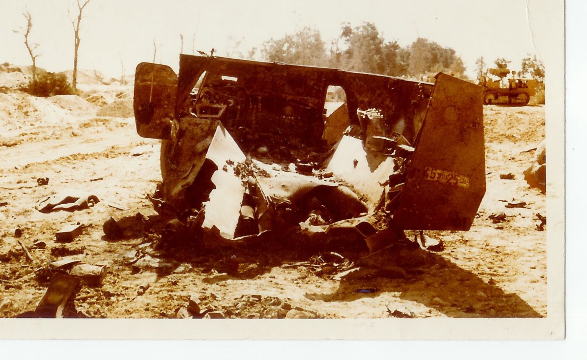 הנגמ"ש הפגוע. קרדיט - צילום פרטי