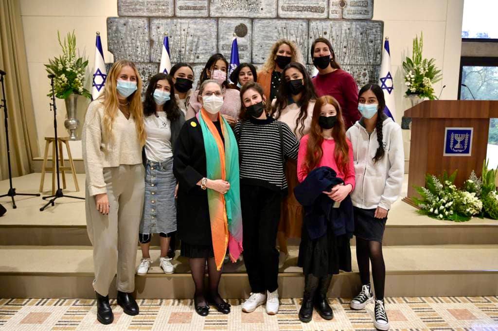 התלמידות נפגשו עם אשת הנשיא. קרדיט - גלית סבג