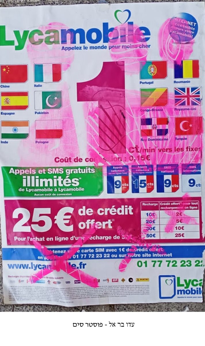 העבודה של עדו בר-אל "פוסטר סים":  קרדיט צילם עודד לבל