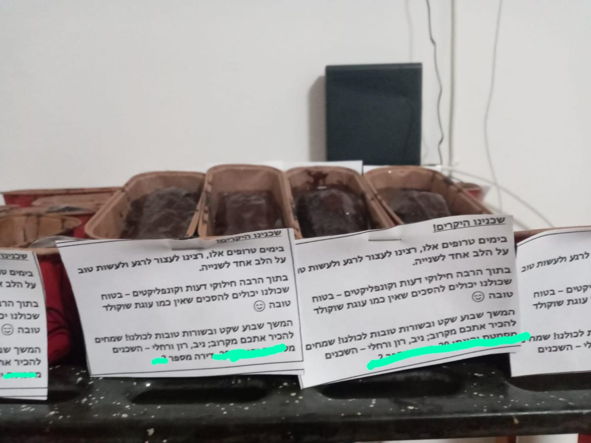 צילום: רחלי ברבי, העוגות לקראת החלוקה