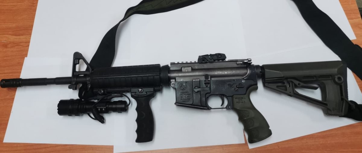 M16 שנתפס בתל שבע. קרדיט - דוברות מרחב נגב
