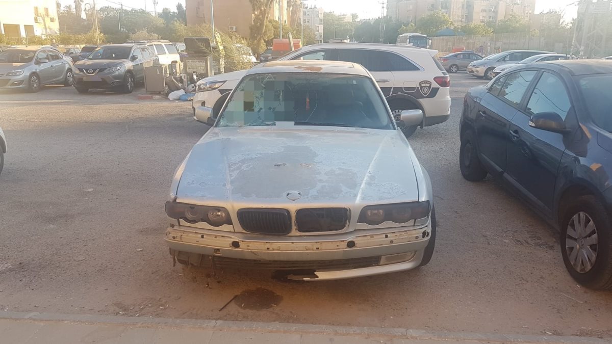 הרכב הפוגע. קרדיט - דוברות המשטרה