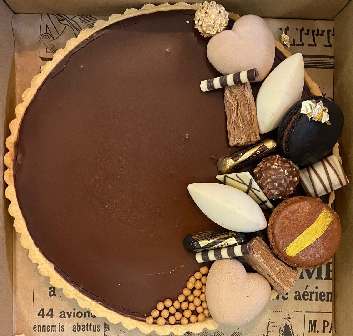 טארט שוקולד וקרמל מלוח