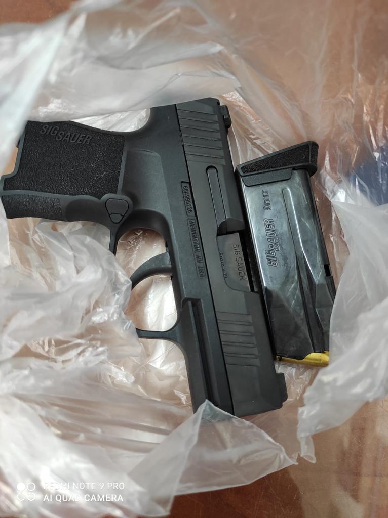 האקדח הגנוב. קרדיט - דוברות מרחב נגב