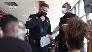 אכיפת קורונה בתחנה המרכזית באר שבע. קרדיט - דוברות המשטרה