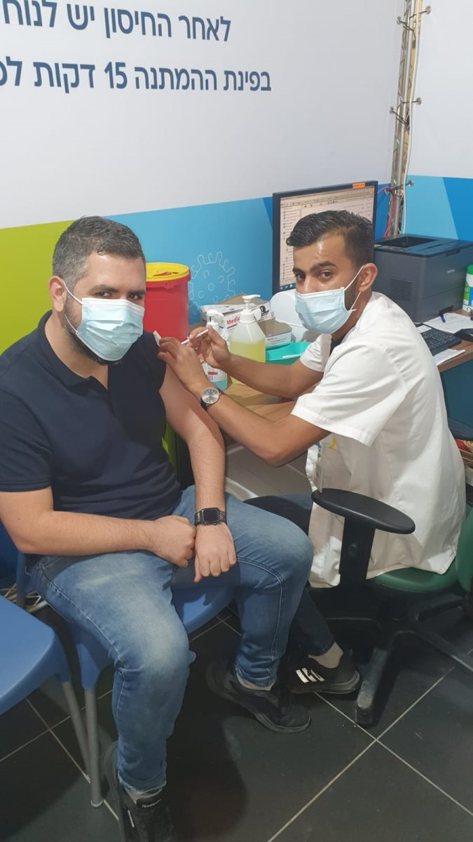 מעל לאלף תושבים הגיעו להתחסן. קרדיט - יח"צ כללית