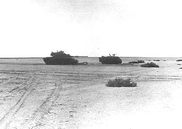 שריון ישראלי ליד החווה הסינית. קרדיט - ויקיפדיה