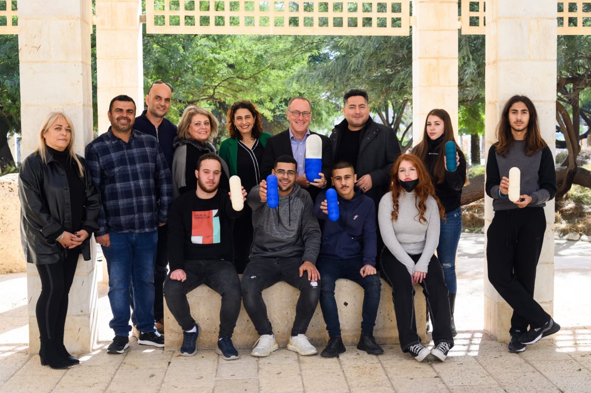 צוות תיכון עתיד במפגש עם נשיא האוניברסיטה. קרדיט - דני מכליס