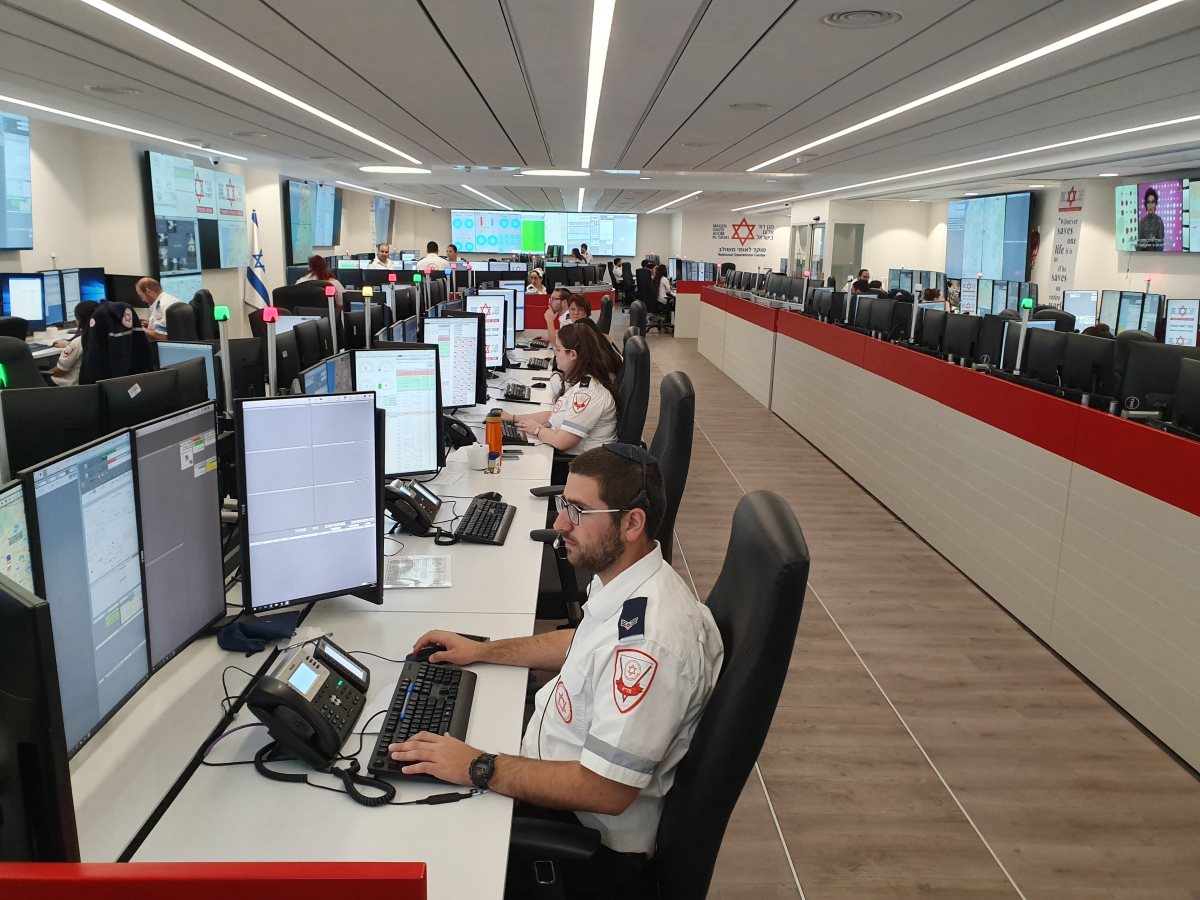 המוקד הארצי המשולב של מד''א. קרדיט - דוברות מד''א