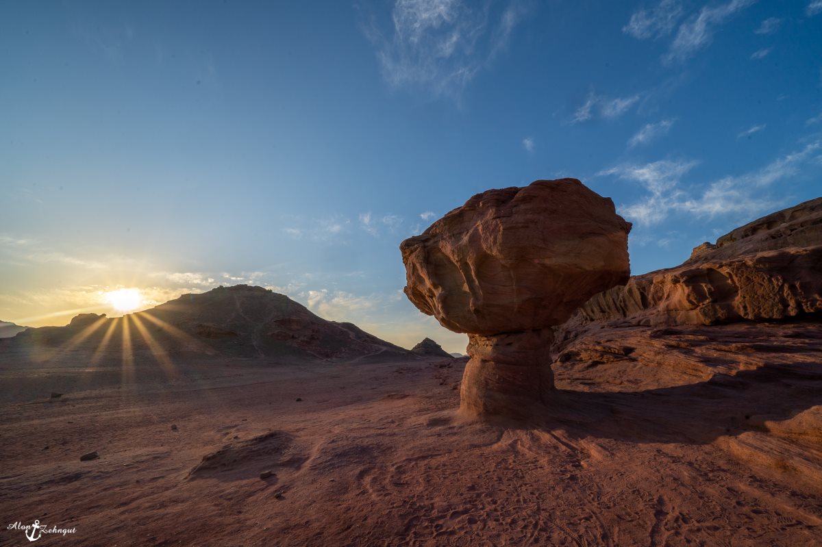 סיור שקיעה פארק תמנע - הפטריה תמנע. צילום: אלון צנגוט 
