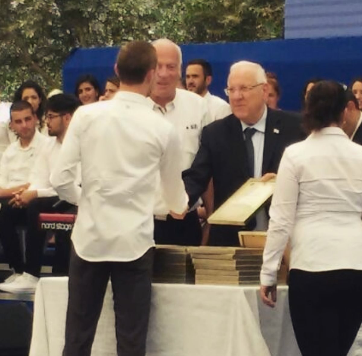 קבלת מצטיין עם הנשיא לשעבר, רובי ריבלין