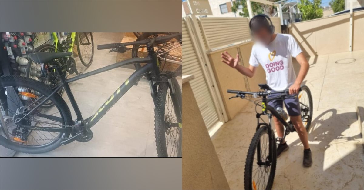 ליאור והאופניים. קרדיט - צילום פרטי