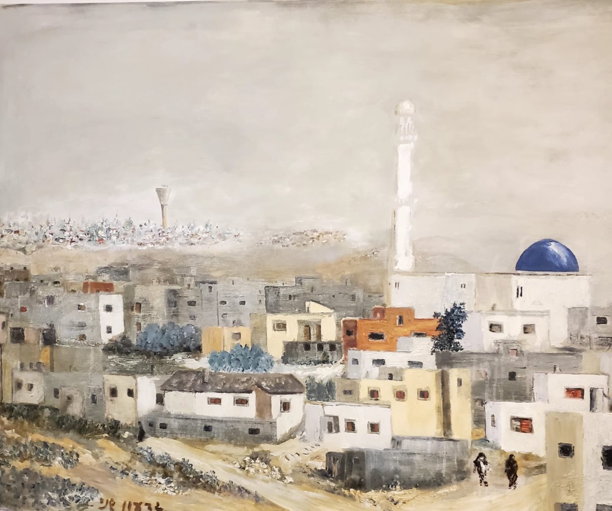 היצירה תאומים סיאמים של גדעון שני המוצגת בבית האמנים בתל אביב. קרדיט - צילום פרטי