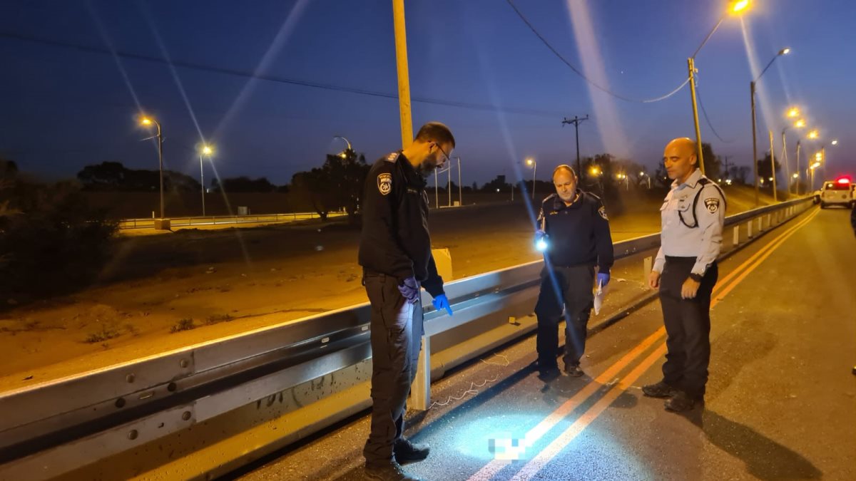 זירת האירוע בסמוך לעומר. קרדיט - דוברות מרחב נגב