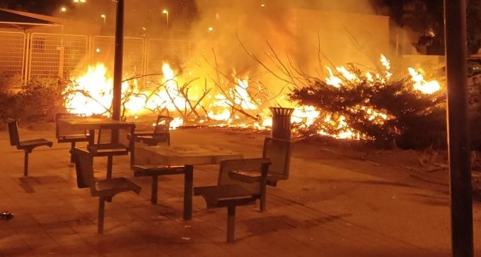 השריפה ברחוב משה קהירי. קרדיט - תוכן גולשים ע"פ סעיף 27א'