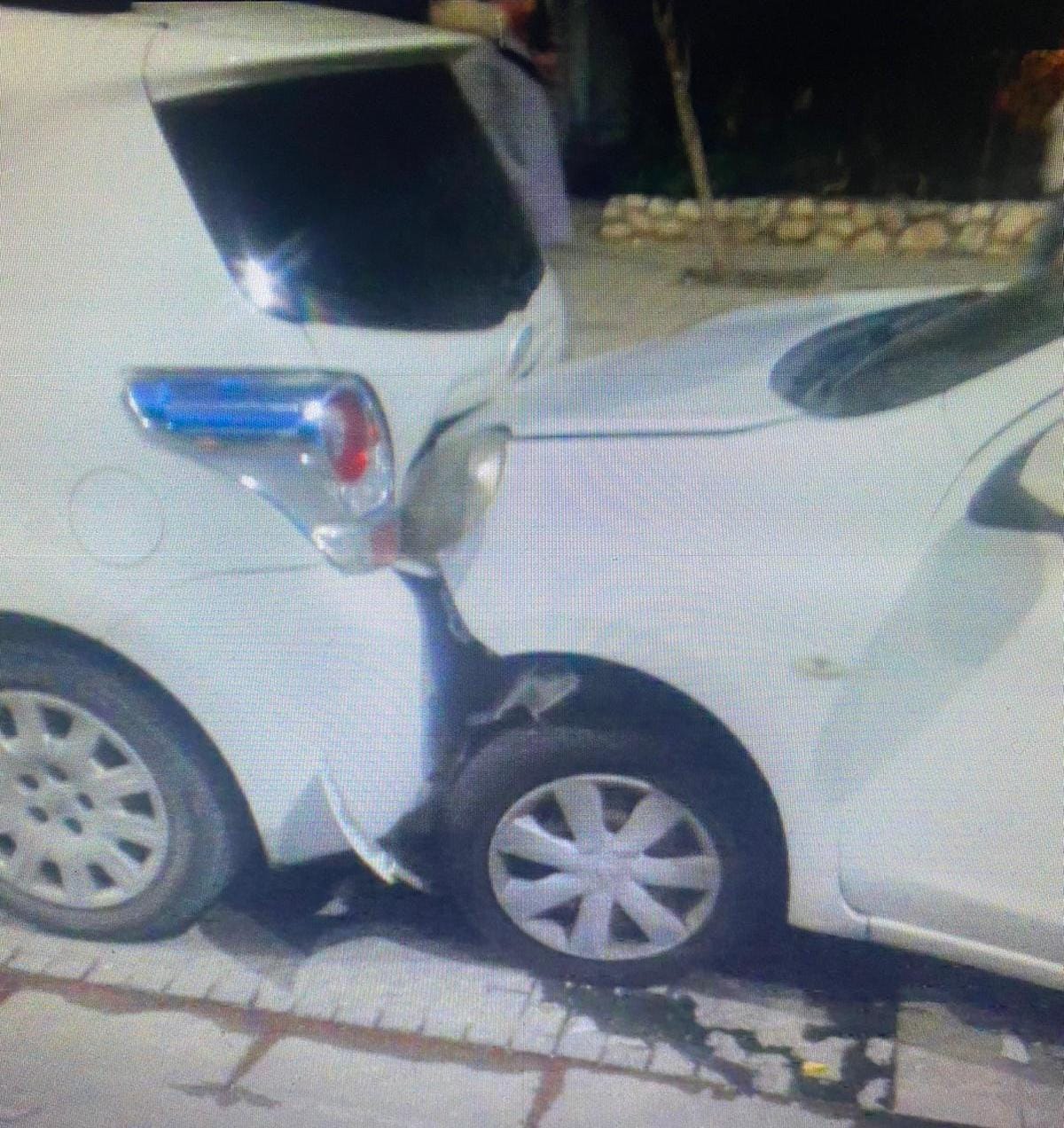 נמלט והתנגש. קרדיט - משטרת ישראל