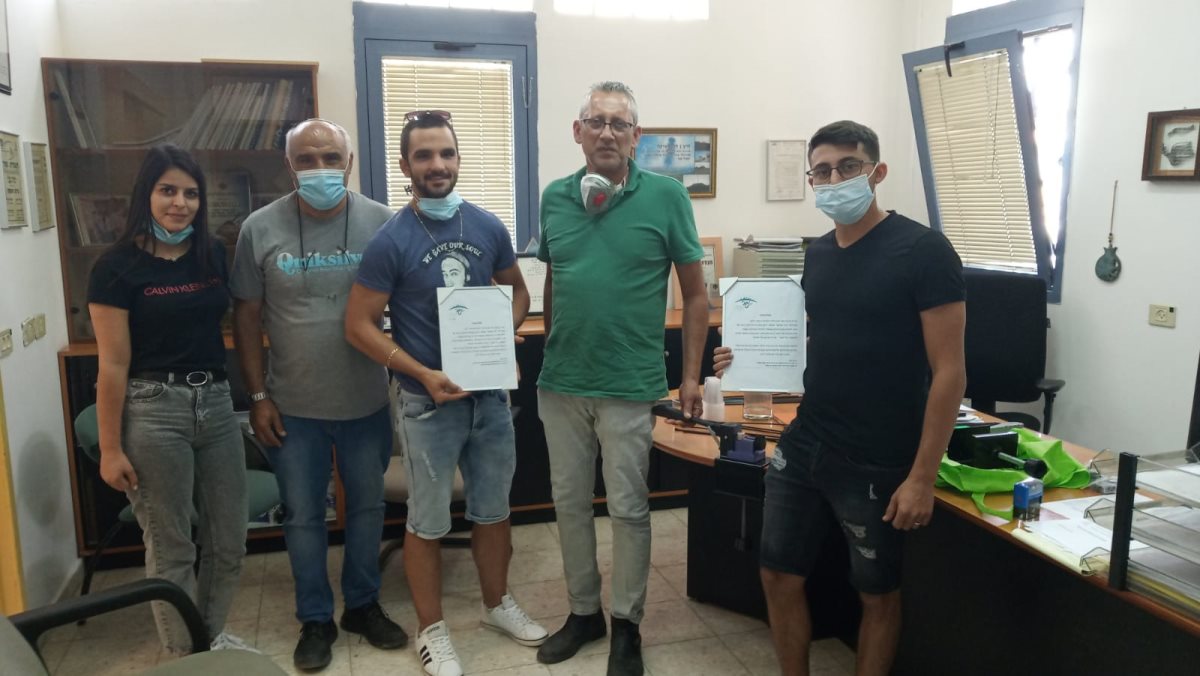 אדיר וחבריו לפרויקט הגמר. קרדיט - צילום פרטי