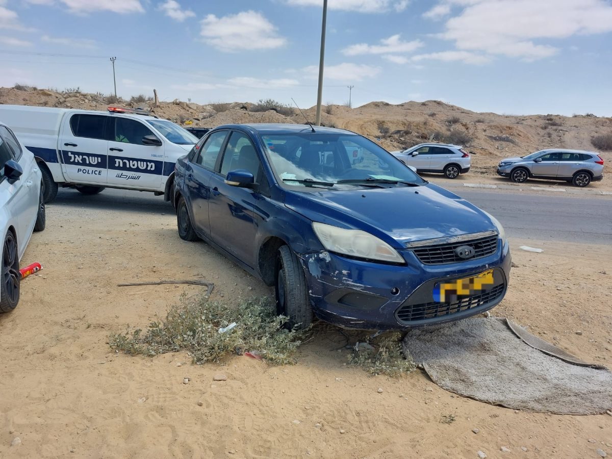 רכבו של החשוד. קרדיט - דוברות מרחב נגב