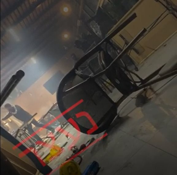 הירי בבית הקפה ברהט. קרדיט - צילום פרטי (תוכן גולשים ע"פ סעיף 27א')