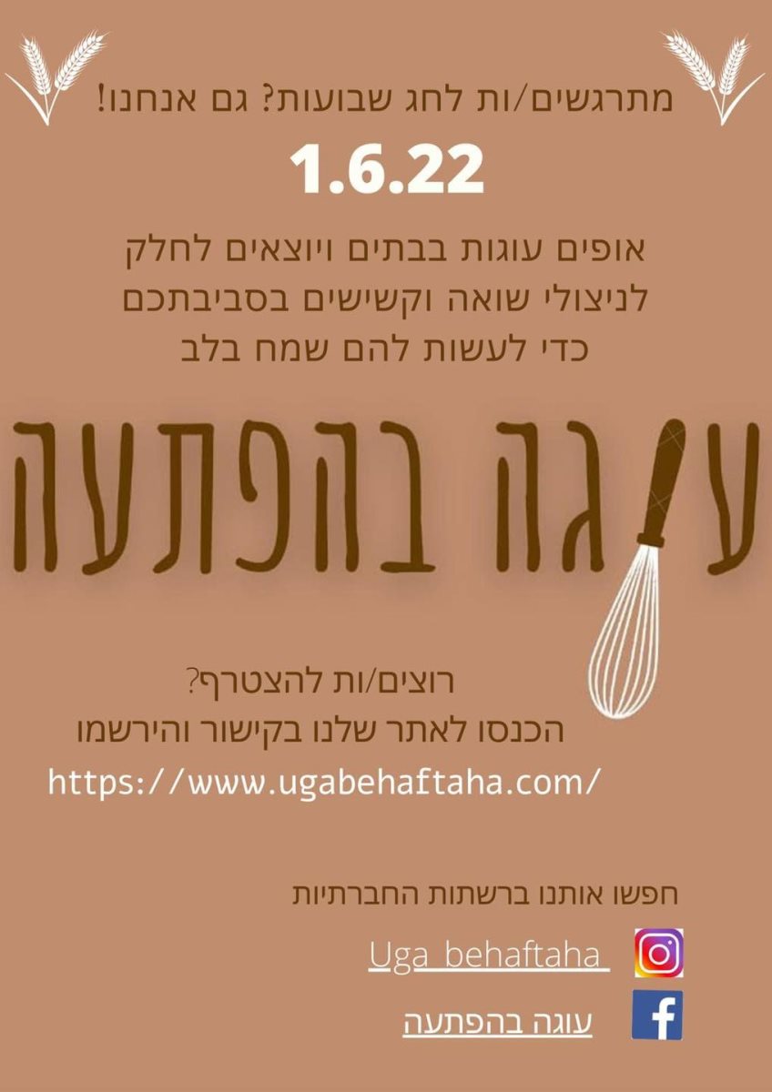 מיזם 'עוגה בהפתעה' (קרדיט תוכן גולשים עפ"י סעיף 27א')