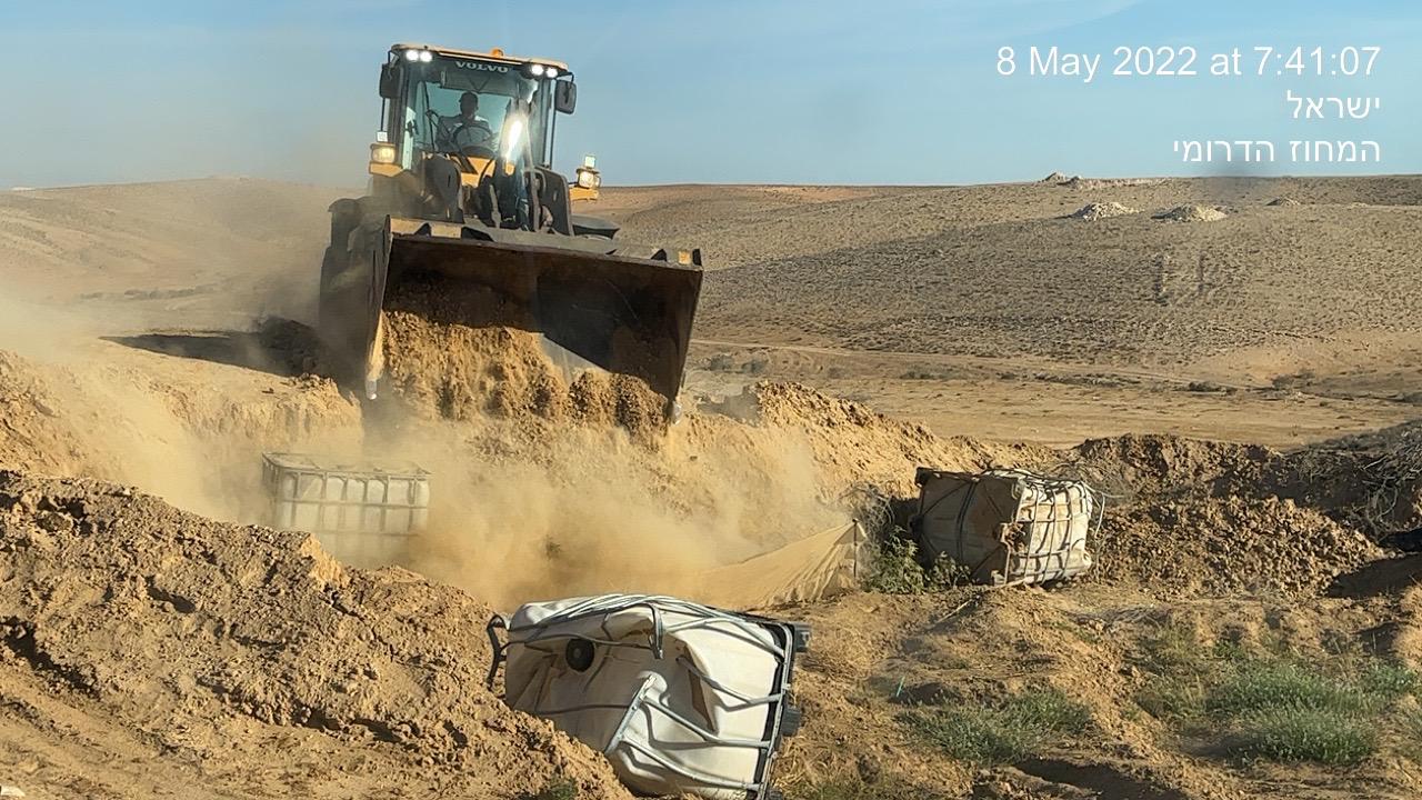 אלפי צמחים הושמדו. קרדיט - מרחב נגב
