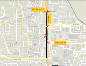 מפת העבודות. קרדיט - עיריית באר שבע