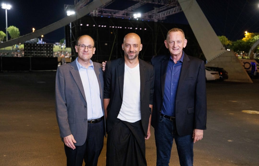 עידן רייכל יחד עם יוחנן לוקר ושלומי קודש. קרדיט - רון מילר